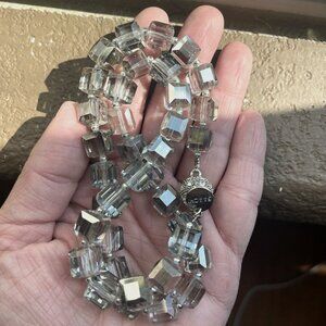 Faceted Crystal Bead Necklace